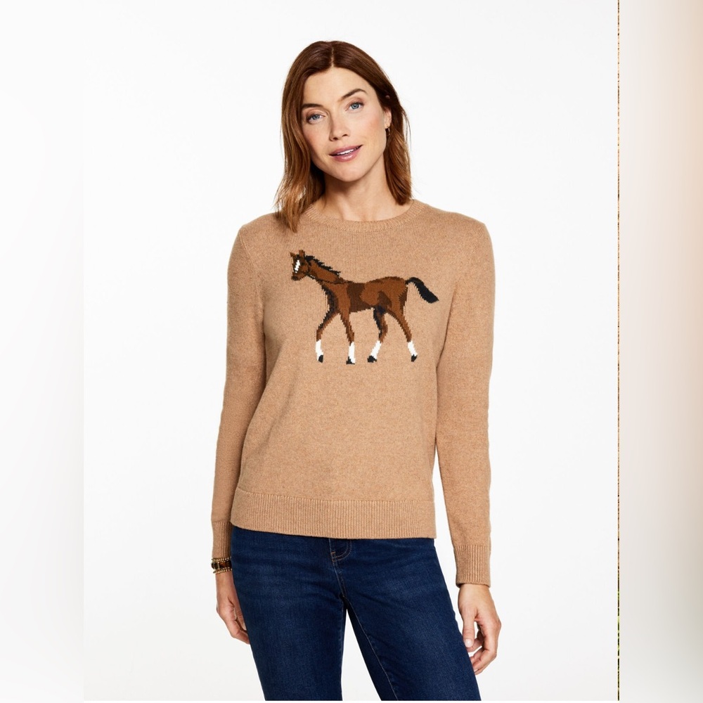 Talbots Crewneck Horse Sweater